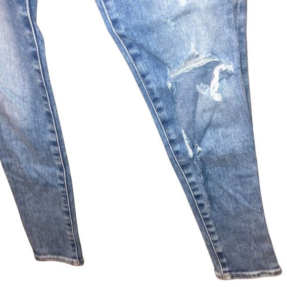 Denim Forum The Lola High Rise Skinny Medium Wash Distressed Jeans size 26 - Picture 3 of 4